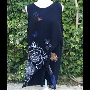 Desigual SHEATH DRESS WITH MESH OVERLAY - NWOT